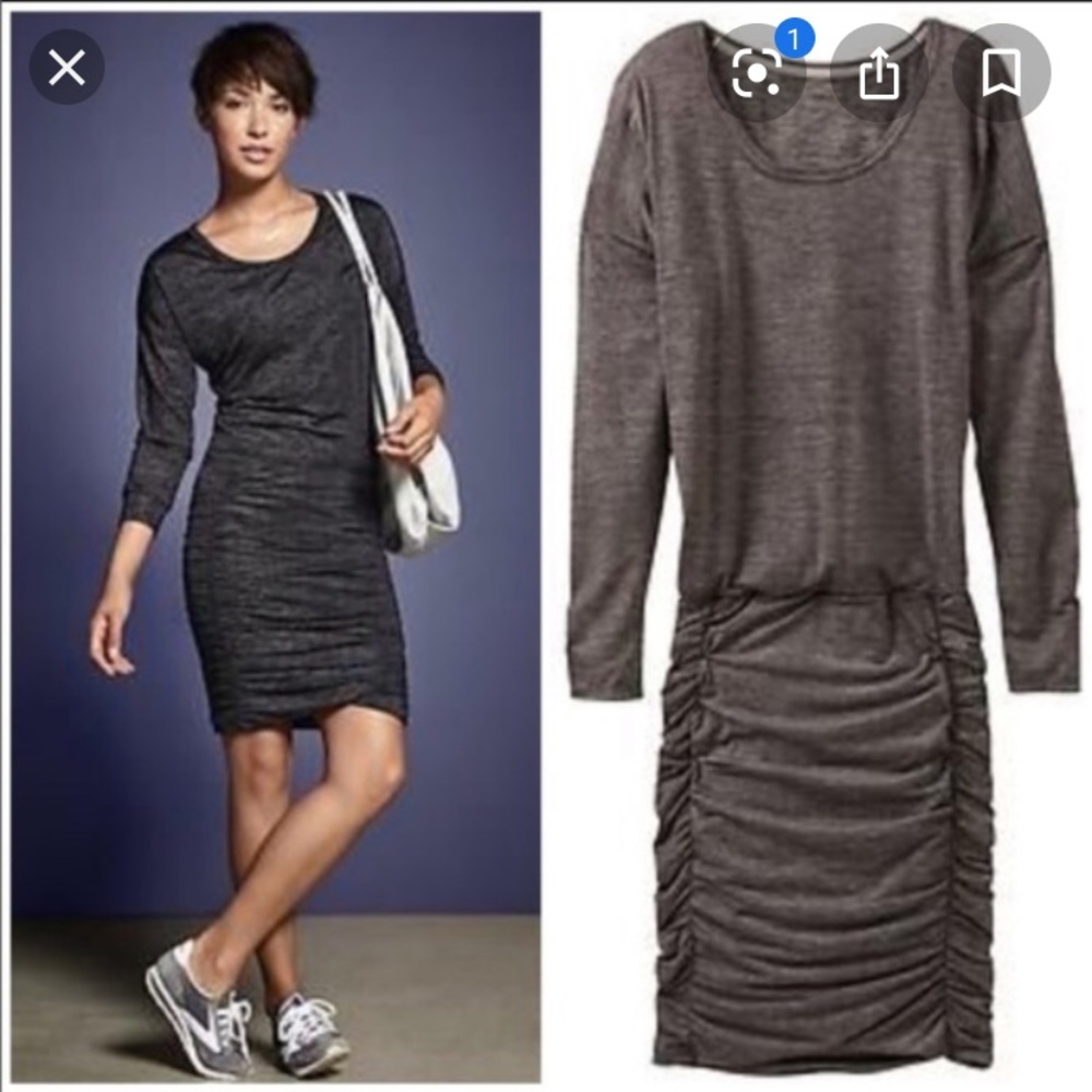 Gray Athleta Long Sleeve Tulip‎ Dress